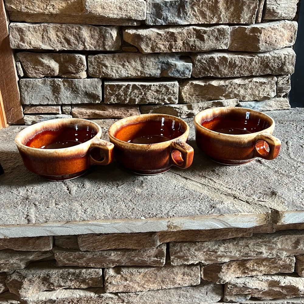 Vintage soup mugs by Hull Pottery